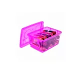 Mini Organizador com Trava Pink 650ml 11x7x15