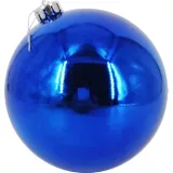 Enfeite Bola de Natal Brilhante 15cm Azul
