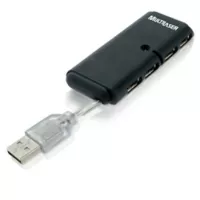 Hub USB 4 Portas Slim 2.0 Preto Multilaser