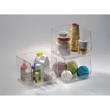 Organizador de Plástico para Dispensa Empilhável Gr, Transparente 16x19x17cm