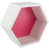 Cubo Hexa Deco Rosa 27x234x12 - Home Collection