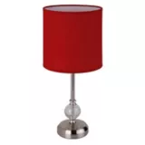 Luminária de Mesa Tecido Vermelha Just Home Collection