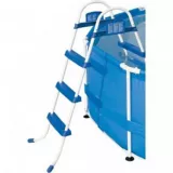 Escada Bel Life 3 Degraus Premium, Azul Branco