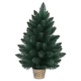 Árvore de Natal Virginia com Vaso Dourado 60cm Verde
