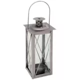 Lanterna Metálica para Velas 8,5x8,5x19cm Preto Home Collection