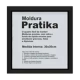 Moldura Prática 30x30cm Madeira Preto