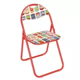 Cadeira Dobravel Vintage Lata Colorido