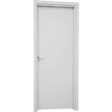 Porta Interna Fechadura Banheiro Alumínio Branco Esquerda 215x78x10cm Aluminium