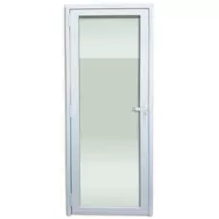Porta de Vidro PVC Branco Direita 216x80x6cm Itec
