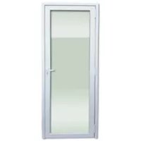 Porta de Vidro PVC Branco Esquerda 216x90x6cm Itec