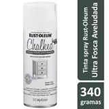 Tinta Spray Chalked 340G Efeito Giz/Aveludado Ultra Fosco Branco Linho Rust-Oleum