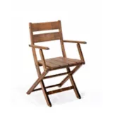Cadeira Dobrável Verona com Braços Nogueira