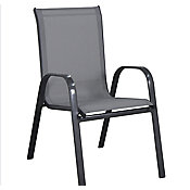 Cadeira Sling Empilhvel Textileno Cinza Just Home Collection