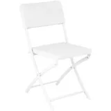 Cadeira Dobrável Estampa Rattan Branco