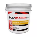Topex 1000 Tinta Acrílica Econômica Fosco 3,6 Litros Branco