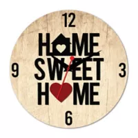 Relógio Home Sweet Home Aplique
