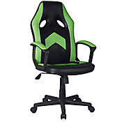 Cadeira de Escritrio Gamer Promo Pr Verde e Preto Just Home Collection