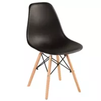 Cadeira com Pé Palito Eames Preto Just Home Collection