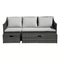 Sofa Modular 4Pcs Ratan Pe