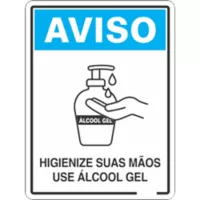 Adesivo de Sinalização Uso de Alcool 20X25
