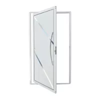 Porta Pivotante e Friso Alumínio Branco Direita 210x100x4,6cm Duna
