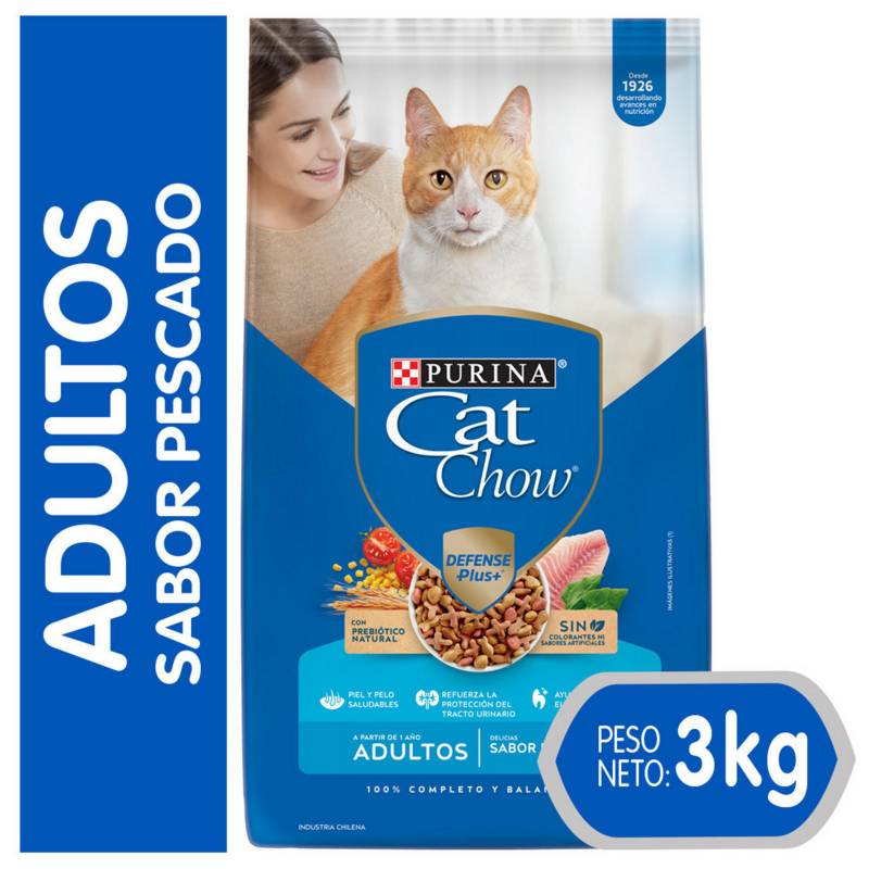 CAT CHOW - Alimento seco para gato adulto 3 kg pescado