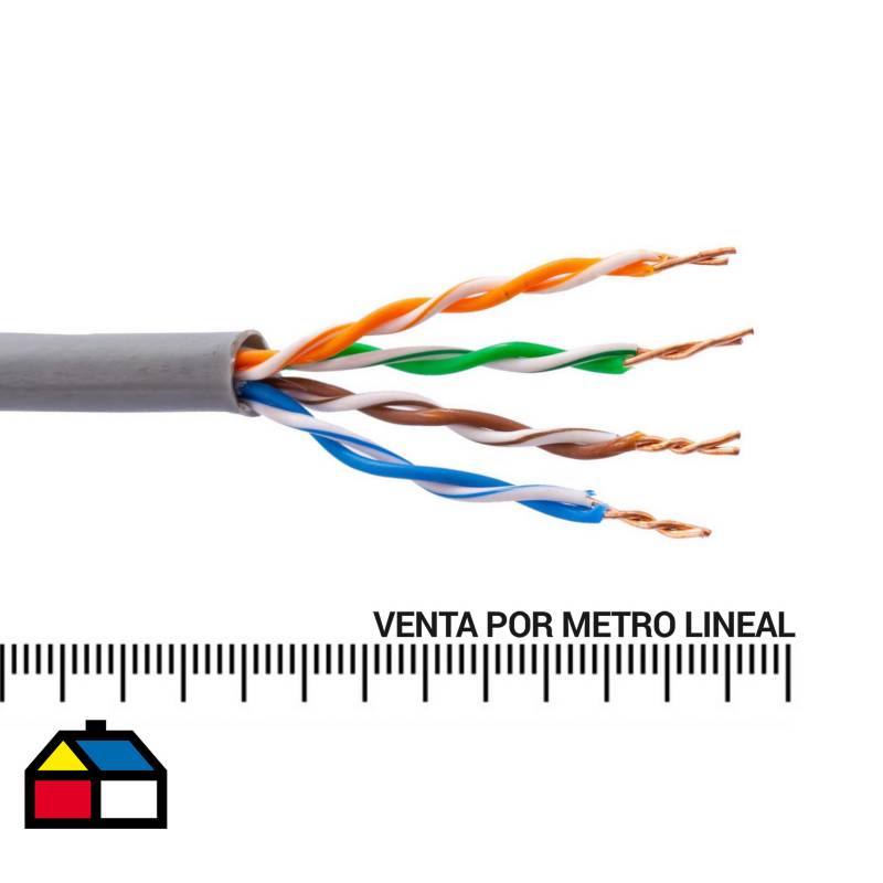 ROIMEX - Cable UTP categoría 5E unifilar gris metro lineal