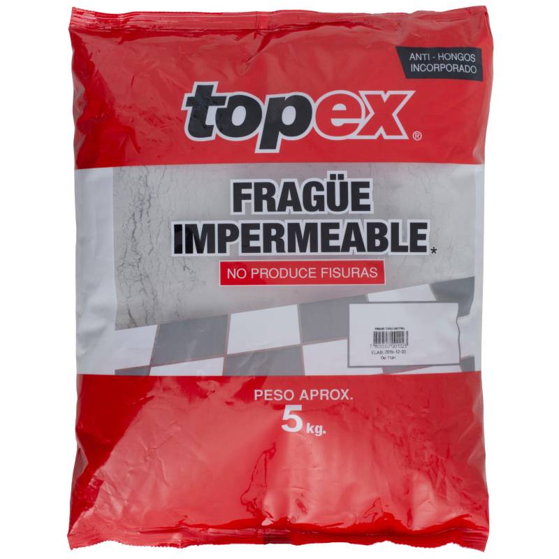 TOPEX - Fragüe piso/muro blanco 5kg