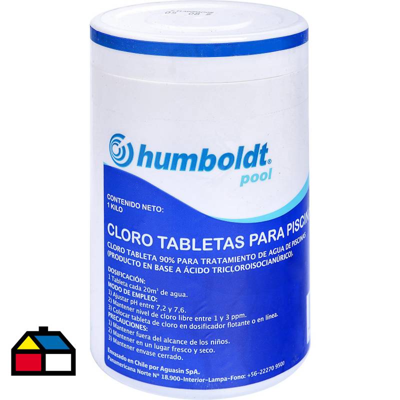 HUMBOLDT - Cloro en tabletas para piscinas 1 kg
