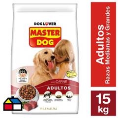 MASTER DOG - Alimento seco para perro adulto mediano/grande 15 kg carne
