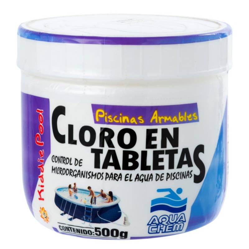 Cloro en tabletas para piscinas 500 g frasco | Sodimac Chile