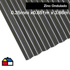 BOLKOW - .35 x 851 x 3660 mm, Plancha zinc acanalada prepintada negra