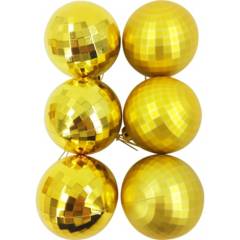 DEAR SANTA - Esferas 6 cm dorado diamante x12