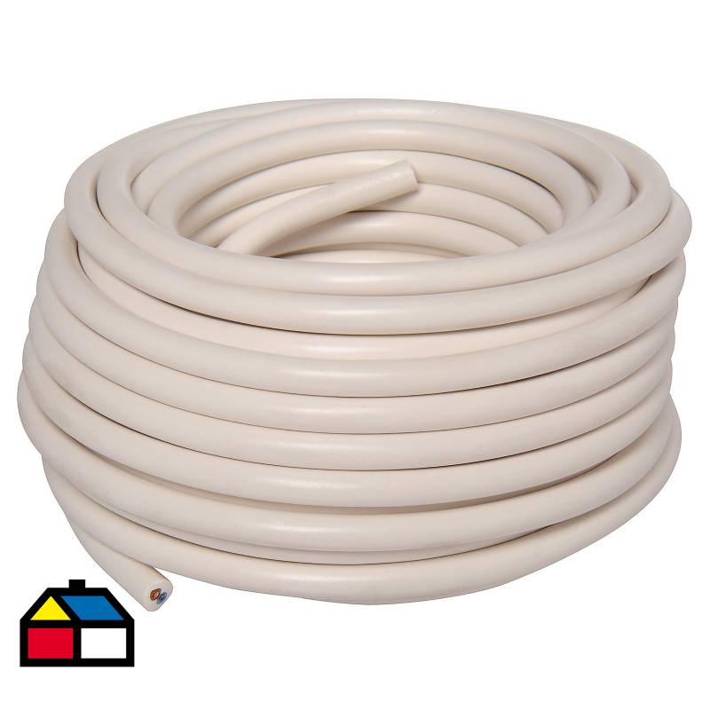 ELFLE - Cordón 2x0,75 mm 10 m  Blanco