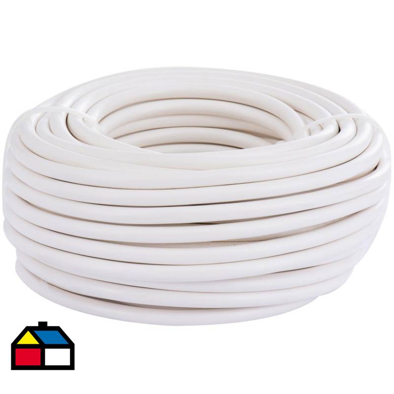 ELFLE - Cordón 2x0,75 mm 20 m  Blanco