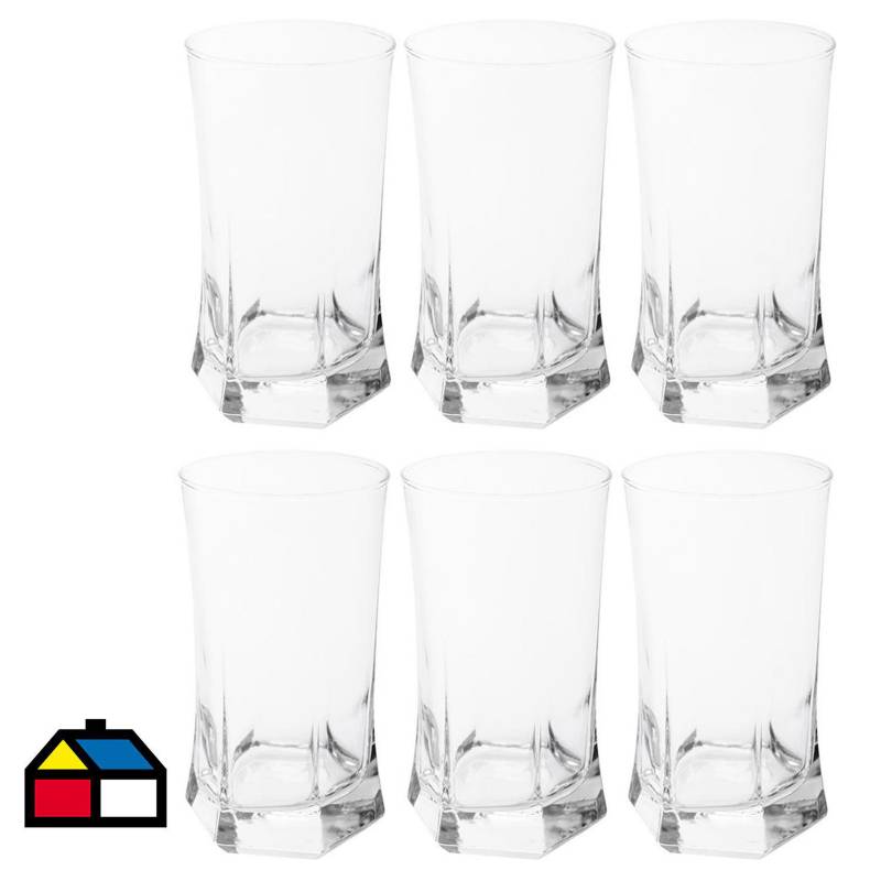 CRISTAR - Set vasos de vidrio 325 ml 6 Unidades