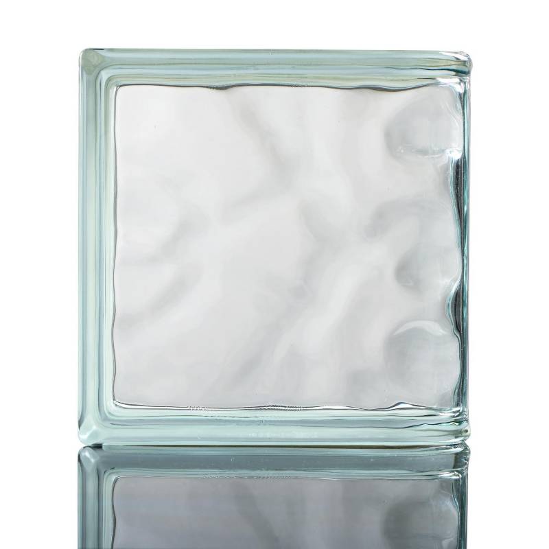  - Bloque de vidrio transparente terminación curva