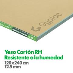GYPLAC - Yeso Cartón Resistente a la humedad 12,5 mm 120x240 cm