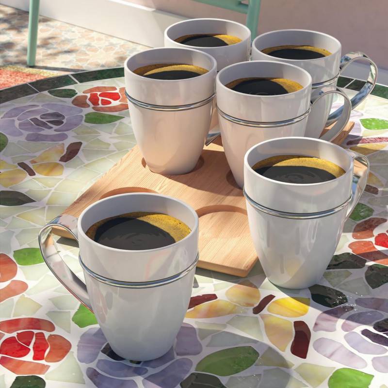 Set de tazas para café 6 unidades Blanco