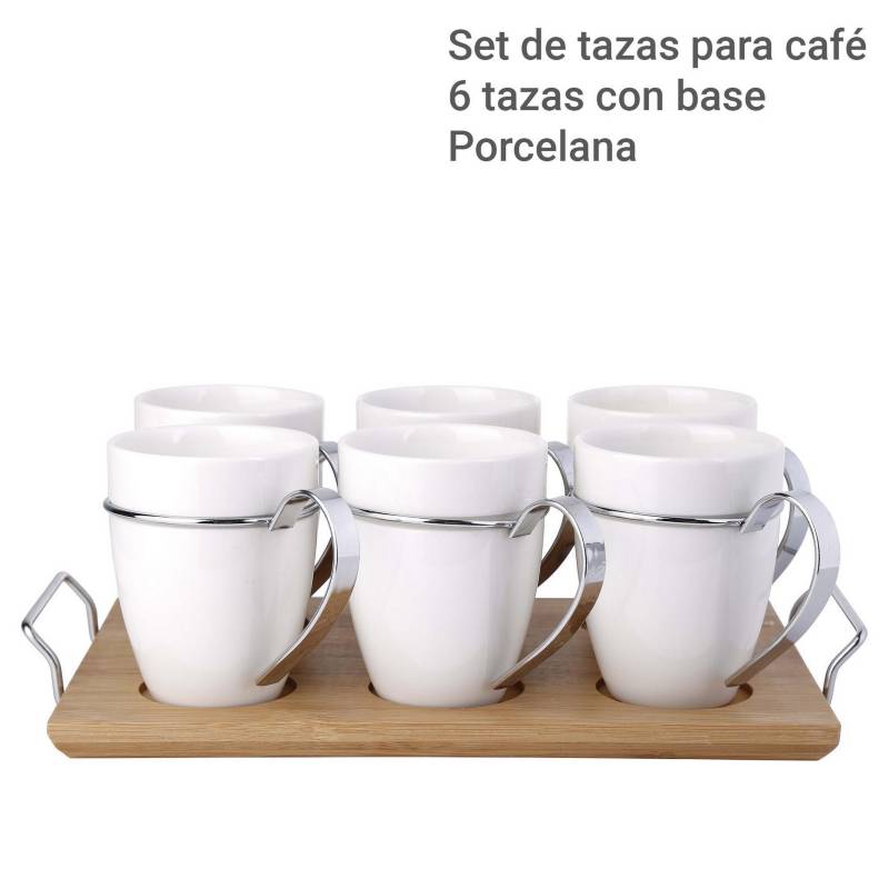 Set de tazas para café 6 unidades Blanco