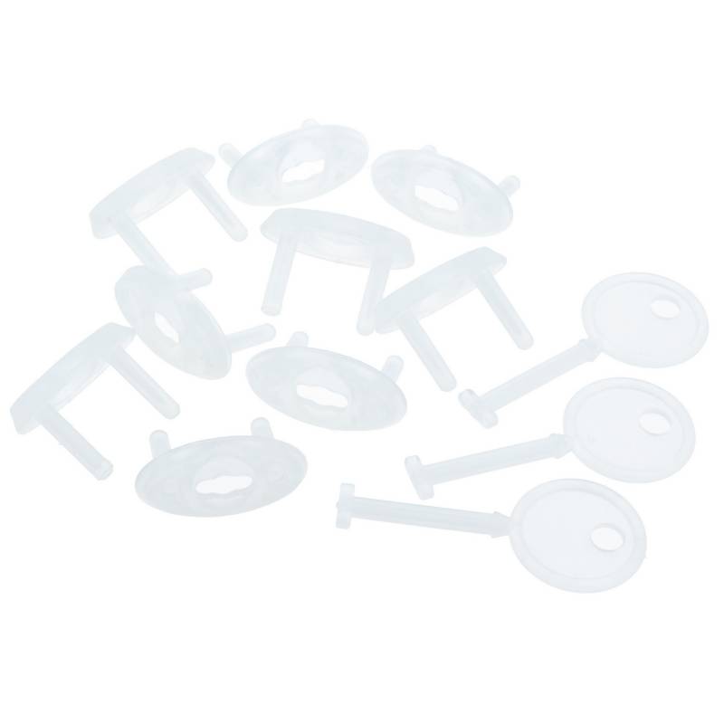 JUST HOME COLLECTION - Seguro con llave para enchufe plástico Blanco