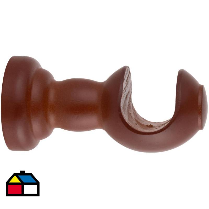 JUST HOME COLLECTION - Soporte para barra de cortina 28 mm chocolate