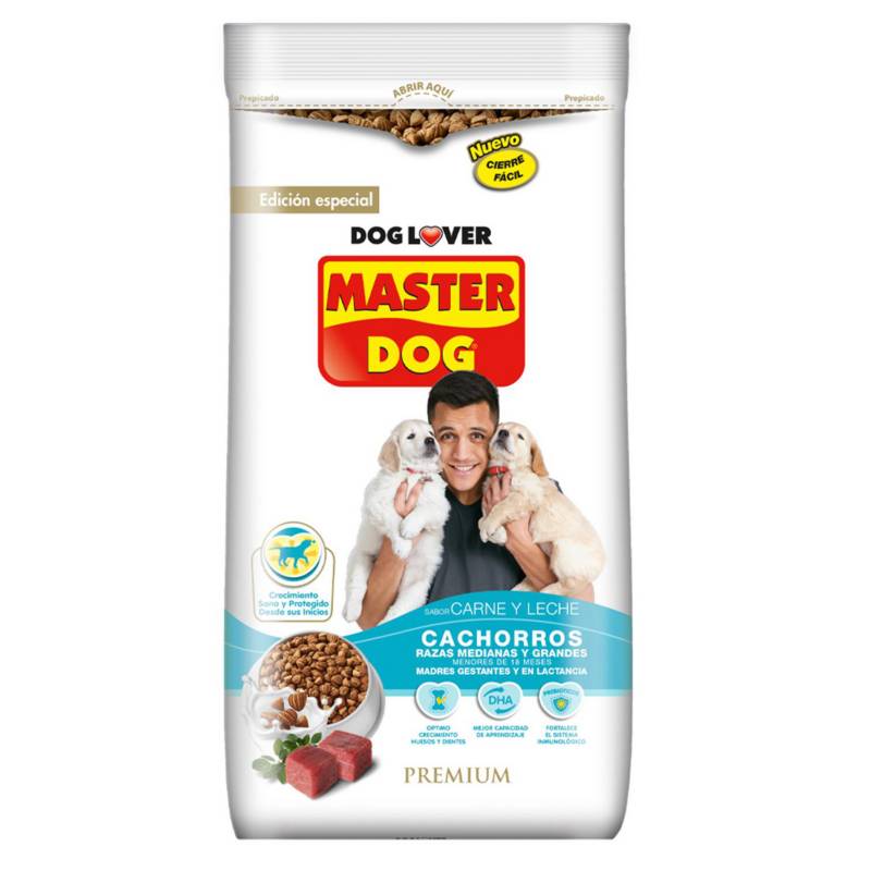 MASTER DOG - Alimento seco para cachorro 3 kg carne y leche