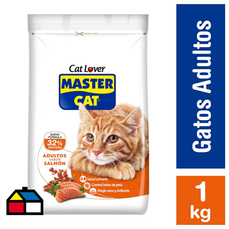 MASTER CAT - Alimento seco para gato adulto 1 kg salmón y sardina