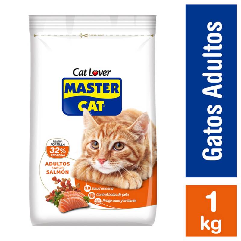 MASTERCAT - Alimento seco para gato adulto 1 kg salmón y sardina