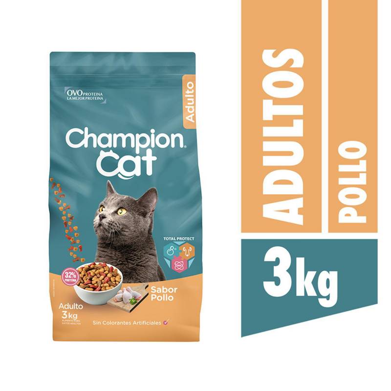 CHAMPION CAT - Alimento seco para gato adulto 3 kg pollo
