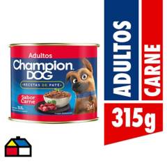 CHAMPION DOG - Alimento húmedo para perro adulto 315 gr carne