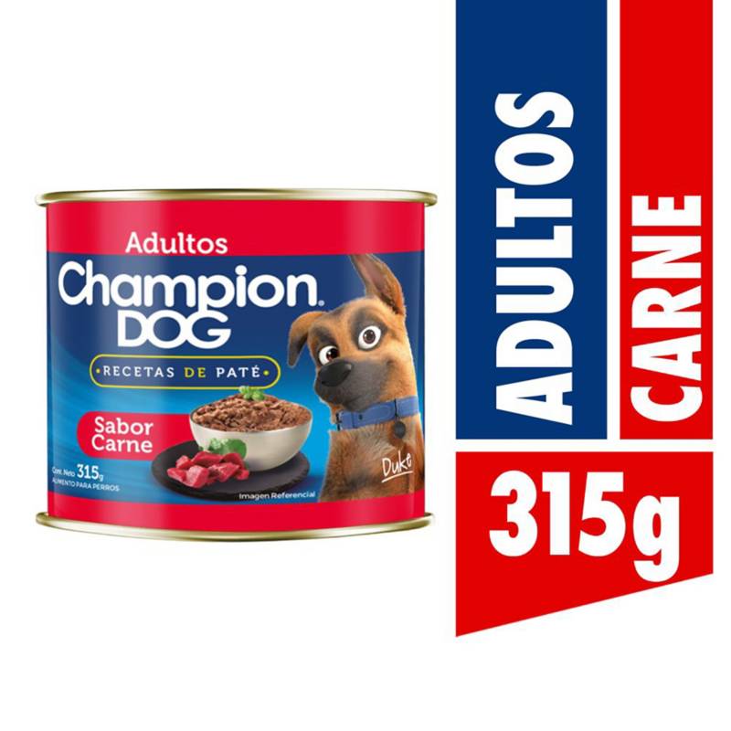 CHAMPION DOG - Alimento húmedo para perro adulto 315 gr carne