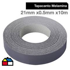 CORBETTA - Tapacanto melamina Gris Grafito encolado 21x0,5 mm 10 m