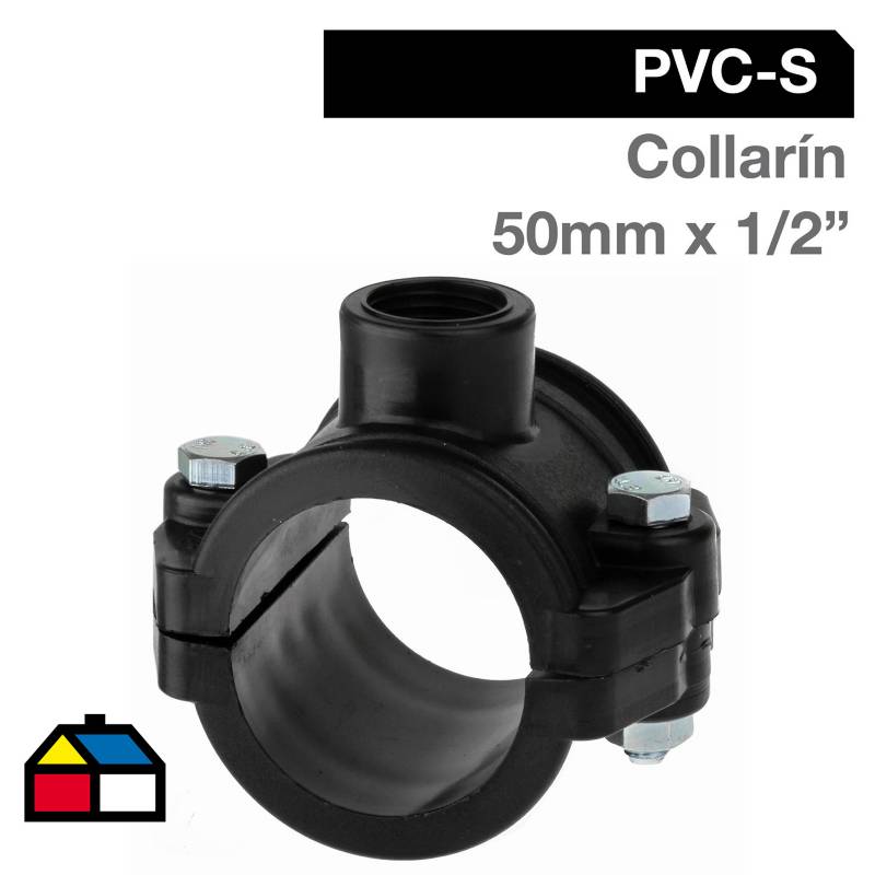 PALAPLAST - Collarín PVC-S 50mm x 1/2" Negro 1u